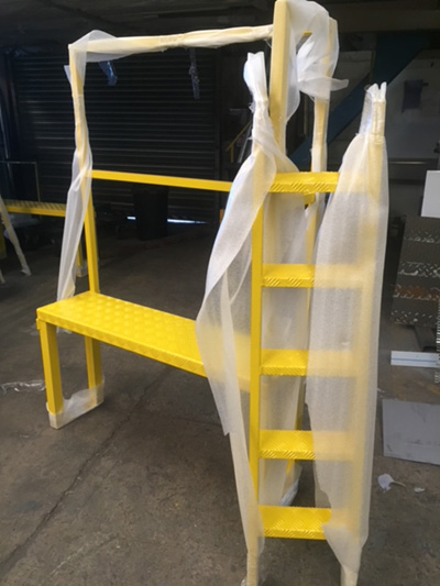 Powder Coated Aluminium Platform With Removeable Steps